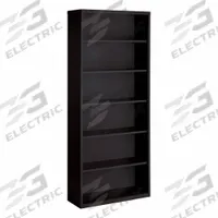 HIRSH Bookcase: Black, Steel, 82 in Overall Ht, 34 1/2 in Overall Wd, 13 in Overall Dp, 6 Shelves (MPN 21999). Key specifications — Material: Steel; Brand: HIRSH; Color: Black.