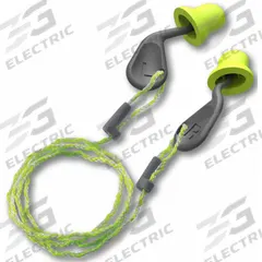 HEXARMOR Ear Plugs: Bell, 27 dB NRR, Gen Purpose, Corded, Reusable, Push-In, Yellow, 48 PK (MPN 18-14001). Key specifications — Earplug Color: Yellow; Brand: HEXARMOR; Style_Subhead: Corded.