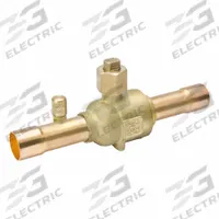 MUELLER Refrigerant Ball Valve: 54 Cv, 1 1/8 in Female Sweat, Access Port, No Relief Port (MPN AQ17865). Key specifications — Brand: MUELLER; Access Port: Yes; Relief Port: No; A2L Compatible: Yes.