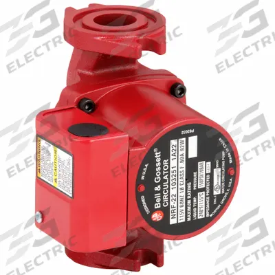 BELL & GOSSETT Hydronic Circulating Pump: 1/15 hp HP, 115V AC, Cast Iron, 3, 25 gpm, 18 ft Max. Head - General-Purpose Inline Circulator Pumps