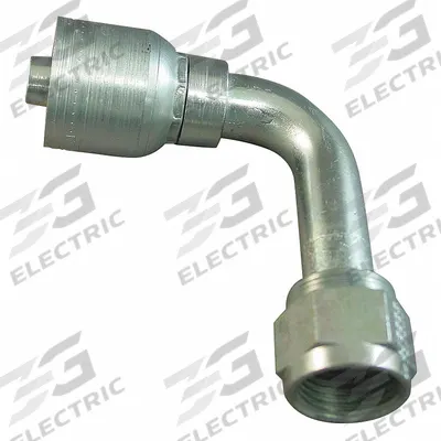 AEROQUIP Hydraulic Crimp Fitting: Steel x Steel, 90° Elbow, -16 For Hose Dash Size - Aeroquip Crimp Hydraulic Hose Fittings with JIC Connection