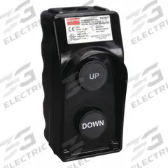 DAYTON Pendant Control Station: (2) Push Buttons, 2NO, Up/Down, NEMA 1/3/3R/4/4X, (2) Push Buttons (MPN 20C811). Key specifications — AC Contact Rating: 10 A @ 600 V; Action: Momentary/Momentary; DC Contact Rating: 5 A @ 600 V; Enclosure Material: Plastic; Legend: Up/Down; Operator Configuration: (2) Push Buttons; Brand: DAYTON; Manufacturer Part Number: 20C811.