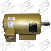BALDOR General Purpose Motor: Rigid Base Mount, Open Drip Proof, 5 hp, 208-230/460V AC, 1,160 RPM (MPN EM3309T). Key specifications — Brand: BALDOR; Nameplate Voltage @ 60 Hz: 208-230/460V AC; Full Load Current @ 60 Hz: 14.8/7.4 A; Nameplate RPM @ 60 Hz: 1,160 RPM; Motor Enclosure: ODP.