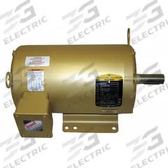 BALDOR General Purpose Motor: Rigid Base Mount, Open Drip Proof, 5 hp, 208-230/460V AC, 1,160 RPM (MPN EM3309T). Key specifications — Brand: BALDOR; Nameplate Voltage @ 60 Hz: 208-230/460V AC; Full Load Current @ 60 Hz: 14.8/7.4 A; Nameplate RPM @ 60 Hz: 1,160 RPM; Motor Enclosure: ODP.
