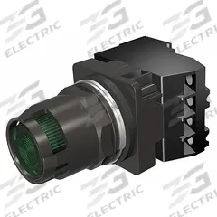 SIEMENS Illuminated Push Button: Illuminated, Extended Profile, Non-Metallic, 30 mm, 1NO (MPN 52BT6J3KBV). Key specifications — Brand: SIEMENS; Action: Maintained/Momentary; Series: Class 52; Terminal Connection: Pressure Plate; Push Button Material Type: Non-Metallic.