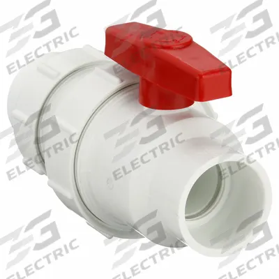 Dayton Check Valve with Ball Valve: Ball, Inline Valve Body, PVC, 1 1/2 in Pipe Size - PVC Ball Check Valves
