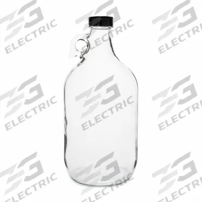 QORPAK Jug: Colorless, Uncoated Bottle, Glass, 1.92 L, 124 mm, Includes Closure - Glass Jugs