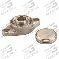 NTN 2 Bolt Flange Bearing: Radial Ball, 1 1/4 in Bore, SS, Set Screws, 5 17/32 in Lg, 1 37/64 in Wd (MPN SUCFL206-20CCFG1). Key specifications — Bore Type: Cylindrical; Brand: NTN; Lubricant Material: FDA/USDA-H1 Solid Grease; Mounting Bolt Size: 5/8 in; System of Measurement: Inch; Included Bearing Cap: Closed Cap.