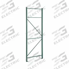 STEEL KING Pallet Rack Upright: Teardrop, 12 ft Overall Ht, 36 in x 3 in, Green, Steel (MPN RTFAP036144F01VG). Key specifications — Color: Green; Brand: STEEL KING.