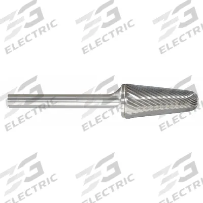 APPROVED VENDOR Carbide Bur: Ball-Nosed Cone, SL-42L2, Single Cut, 1/8" x 1/2" Head - Single-Cut Ball-Nosed Cone Burs
