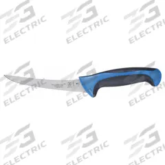 MERCER CUTLERY Boning Knife: Curved, 6 in Overall Lg, Steel Blade, Santoprene/Polypropylene Handle (MPN M23820BL). Key specifications — Sub-brand: Millennia Colors; Brand: MERCER CUTLERY; Blade Material: Steel; Blade Type: Curved; Edge Style: Sharp Edge; Forged/Stamped: Stamped; Handle Color: Blue; Handle Material: Santoprene/Polypropylene.