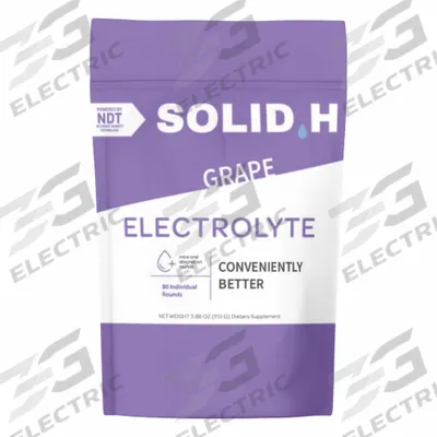 SOLID.H Electrolyte Tablet: Grape, Low-Calorie - Electrolyte Gum