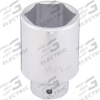 WESTWARD Socket: Metric, 3/4 in Drive Size, 38 mm Socket Size, 6-Point, Deep, Chrome, Friction (MPN 10E351). Key specifications — attr1204417: WESTWARD; attr1204392: Chrome.