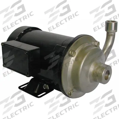 Dayton Centrifugal Pump: 316 Stainless Steel, 1/2 hp Horsepower (Max), Three Phase - Stainless Steel Housing Chemical-Resistant Centrifugal Pumps