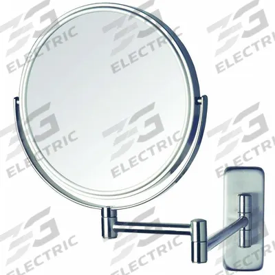 SEE ALL INDUSTRIES Makeup Mirror: Round, Glass, 13 in Overall Ht, 11 in Overall Wd, 3 in Overall Dp - Makeup Mirrors