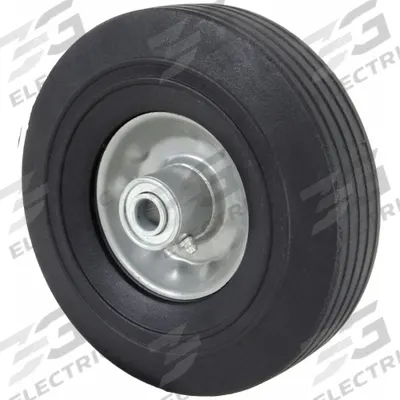 APPROVED VENDOR Solid Wheel: 8 in Wheel Dia., 2 13/32 in Wheel Wd, Rubber, 400 lb Load Capacity - Flat-Free Solid Rubber Wheels