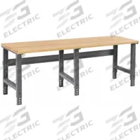 TENNSCO Workbench: Adj Ht, Laminated Hardwood Butcher Block, 96 in x 30 in, Gray (MPN WBA-1-3096W). Key specifications — Brand: TENNSCO.