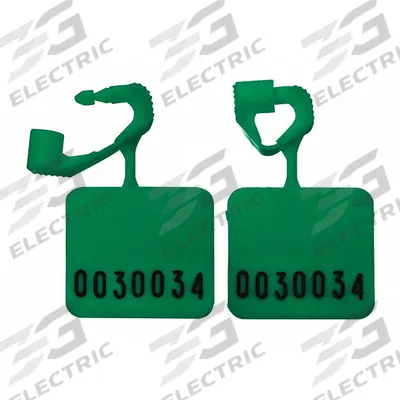 ELC SECURITY PRODUCTS Padlock Seals: Green, Plastic, 8 lb Breaking Strength, 5 mm Lock Wd - Plastic Hasp Padlock Seals