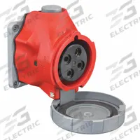 HUBBELL Pin and Sleeve Receptacle: Red, 380 to 415V AC, Three Phase, 30 A_32 A, 3 Pole, 4 Wire (MPN HBLS430R6W). Key specifications — Brand: HUBBELL.