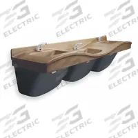 BRADLEY Bathroom Sink System: Freq, Riverstone, Terreon®, Sensor, 92 7/8 in Overall Lg, Single Hole (MPN S45-2465). Key specifications — Series: Frequency; Includes: Battery Operated Faucet; Color: Riverstone; Brand: BRADLEY; Sink Type: Bathroom; Material: Terreon®; Sink Material: Polymer Resin.