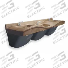 BRADLEY Bathroom Sink System: Freq, Riverstone, Terreon®, Sensor, 92 7/8 in Overall Lg, Single Hole (MPN S45-2465). Key specifications — Series: Frequency; Includes: Battery Operated Faucet; Color: Riverstone; Brand: BRADLEY; Sink Type: Bathroom; Material: Terreon®; Sink Material: Polymer Resin.
