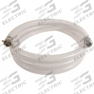 APPROVED VENDOR Suction and Discharge Hose: 4 in Hose Inside Dia., 50 psi, Clear/White - PVC Water Suction & Discharge Hose Assemblies with PVC Helix Reinforcement