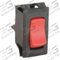 CARLING TECHNOLOGIES Lighted Rocker Switch: 2 Positions, SPST, Off/On, Red (MPN LRA911-RS-B/120N). Key specifications — AC Contact Rating: 10 A @ 250 V; Horsepower: 3/4 hp; NEMA Enclosure Rating: No Enclosure; Operator Illumination: Illuminated; Switch Color: Red; Terminal Connection Type: Quick-Connect Tab Terminals; Includes Lamp Module: Lamp Module Included; Includes Lens: Lens Included.