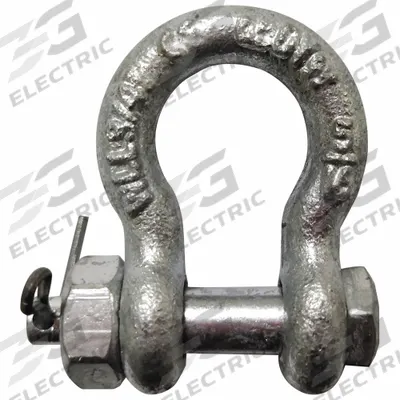 APPROVED VENDOR Anchor Shackle: Anchor Shackle, 1,500 lb Working Load Limit, Carbon Steel - Anchor Shackles for Lifting