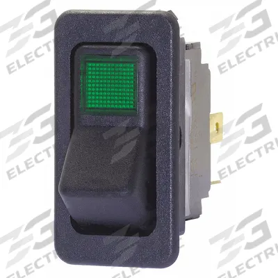 EATON Lighted Rocker Switch: 2 Positions, SPST, Off/Momentary On - General Purpose Rocker Switches