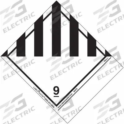 LABELMASTER Miscellaneous Dangerous Goods Placard: Dangerous, 4 3/4 in x 3 15/16 in - Class 9: Miscellaneous Hazardous Materials