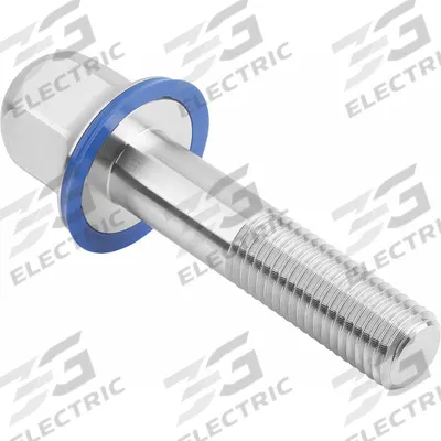 KIPP Hygienic Hex Head Bolt w/Washer: Stainless Steel, Partially Threaded, M5 - Crowned Hygienic Flanged Hex Head Bolts with Sealing Washer