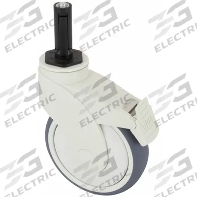 APPROVED VENDOR Stem Caster: Swivel, 4 15/16 in Wheel Dia., 1 1/4 in Wheel Wd - Maintenance-Free High-Performance Expanding Stem Casters