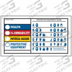 BRADY HMIG Label: 4 in Ht, 7 in Wd, Polyester, Adhesive, 7 in x 4 in, 25 PK (MPN 60334). Key specifications — Material: Polyester.