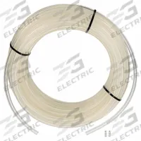 EAGLE BELTING Round Belt: Clear, 5/8 in Dia, For 5 in Min Pulley Dia, 100 ft Overall Lg, Hollow, 85A (MPN 4934030). Key specifications — Hardness: 85A; Brand: EAGLE BELTING; Belt Material: Polyurethane; Color: Clear.