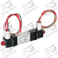 AVENTICS Solenoid Air Control Valve: Series L1, Double Solenoid, Five-Way / Three-Position, Plug-In (MPN L12XX652OP00030). Key specifications — attr1077390: L12XX652OP00030; attr1077459: Solenoid Air Control Valve; attr1077461: Solenoid Return; attr1077475: 110 to 120V AC; attr1077450: Non-Locking; attr1077396: Closed.