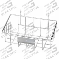 MARLIN STEEL WIRE PRODUCTS Storage Basket: Display Basket, Steel, Powder Coated, Silver (MPN 920-12)