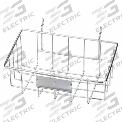 MARLIN STEEL WIRE Storage Basket: Display Basket, Steel, Powder Coated, Silver (MPN 920-12) - Machining