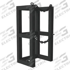 DURHAM MFG Gas Cylinder Rack: Vertical, 16 in x 12 in x 30 in, For 1 Cylinders (MPN GCRV-161230-08T). Key specifications — attr34863: DURHAM MFG; attr34955: Powder Coated; attr34956: Black.