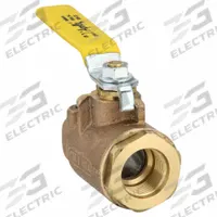 APOLLO Manual Two-Way Ball Valve: 1 in, Bronze, Straight, Female SAE x Female SAE, Full Port, Lever (MPN 7790501). Key specifications — Brand: APOLLO; Handle: Lever.
