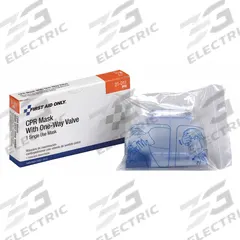 FIRST AID ONLY CPR Mask: 1 People Served, Adult, Disposable, Box Case Type (MPN 21-011). Key specifications — Disposability: Disposable; Case Type: Box; Includes: 1-Way Valve; Case Material: Plastic; Brand: FIRST AID ONLY; Patient Type: Adult; Product Type: CPR Mask.