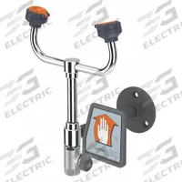 GUARDIAN EQUIPMENT Plumbed Eyewash: Std, Wall Mnt, Eyes Coverage, No Bowl, Chrome-Plated Brass Pipe (MPN G1819). Key specifications — attr474381: Push Plate; attr553359: Center; attr474383: GUARDIAN EQUIPMENT.