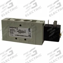 AVENTICS Solenoid Air Control Valve: Series L2, Single Solenoid, Four-Way / Two-Position, 24V DC (MPN L23BA452B021K61). Key specifications — attr1077526: L23BA452B021K61; attr1077589: Locking; attr1077598: Solenoid Air Control Valve; attr1077600: Spring Return.