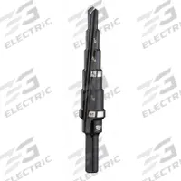 MILWAUKEE Step Drill Bit: 3/16" to 1/2", Black Oxide HSS, 3-Flats Shank (MPN 48-89-9202). Key specifications — attr1234936: Not Impact Rated.
