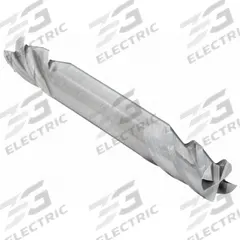 CLEVELAND Square End Mill: Carbide, Double End, 4 Flute, 3/8" Mill Dia, 9/16" LOC, 3" OAL (MPN C60284)