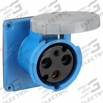 HUBBELL Pin and Sleeve Receptacle: Red, 250V AC, Three Phase, 100 A, 2 Pole, 3 Wire - Watertight Receptacles
