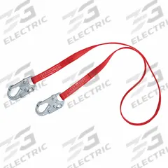 3M PROTECTA Positioning Lanyard: Steel Snap Hook, Steel Snap Hook, 3 ft Lg, 310 lb Capacity (MPN 1385102). Key specifications — Color: Red; Brand: 3M PROTECTA; Adjustable Length: No.