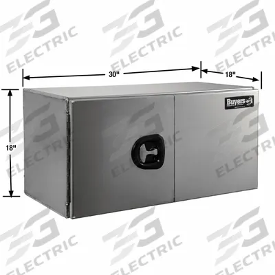 BUYERS PRODUCTS Underbody: Underbody Truck Box, Double Barn Doors Door, 18 in Overall Dp - Double Barn-Door Boxes