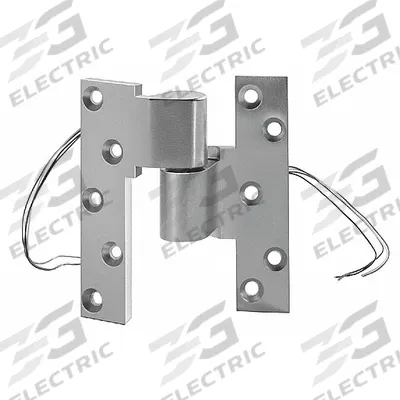 RIXSON Electrified Hinge: Brass, 5 in Leaf Ht - Electrified Pivot Hinges