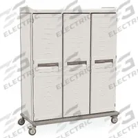 METRO Supply Cabinet: 65 3/4 in x 27 7/8 in x 78 1/4 in, 13 Shelves, 0 Drawers, 3 Doors, Taupe (MPN SXRTGS3). Key specifications — Cabinet Color: Taupe; Brand: METRO.