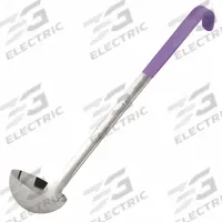 VOLLRATH Jacob's Pride Ladle: 4 oz Capacity, Stainless Steel, Purple, NSF Certified, Unfinished (MPN 4980480). Key specifications — Manufacturer Part Number: 4980480; Color: Purple; Material: Stainless Steel; NSF Certified: Yes; Product Type: Jacob's Pride Ladle; Brand: VOLLRATH.